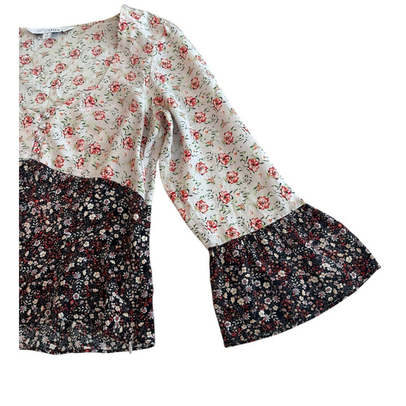 INTERMIX DORYLL 100% SILK FLORAL BLOUSE NWOT SIZE 8 - Picture 4 of 10